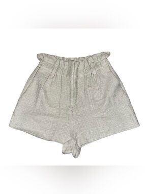 IRO Asty Linen-Blend High-Waist Paperbag Shorts - Sand